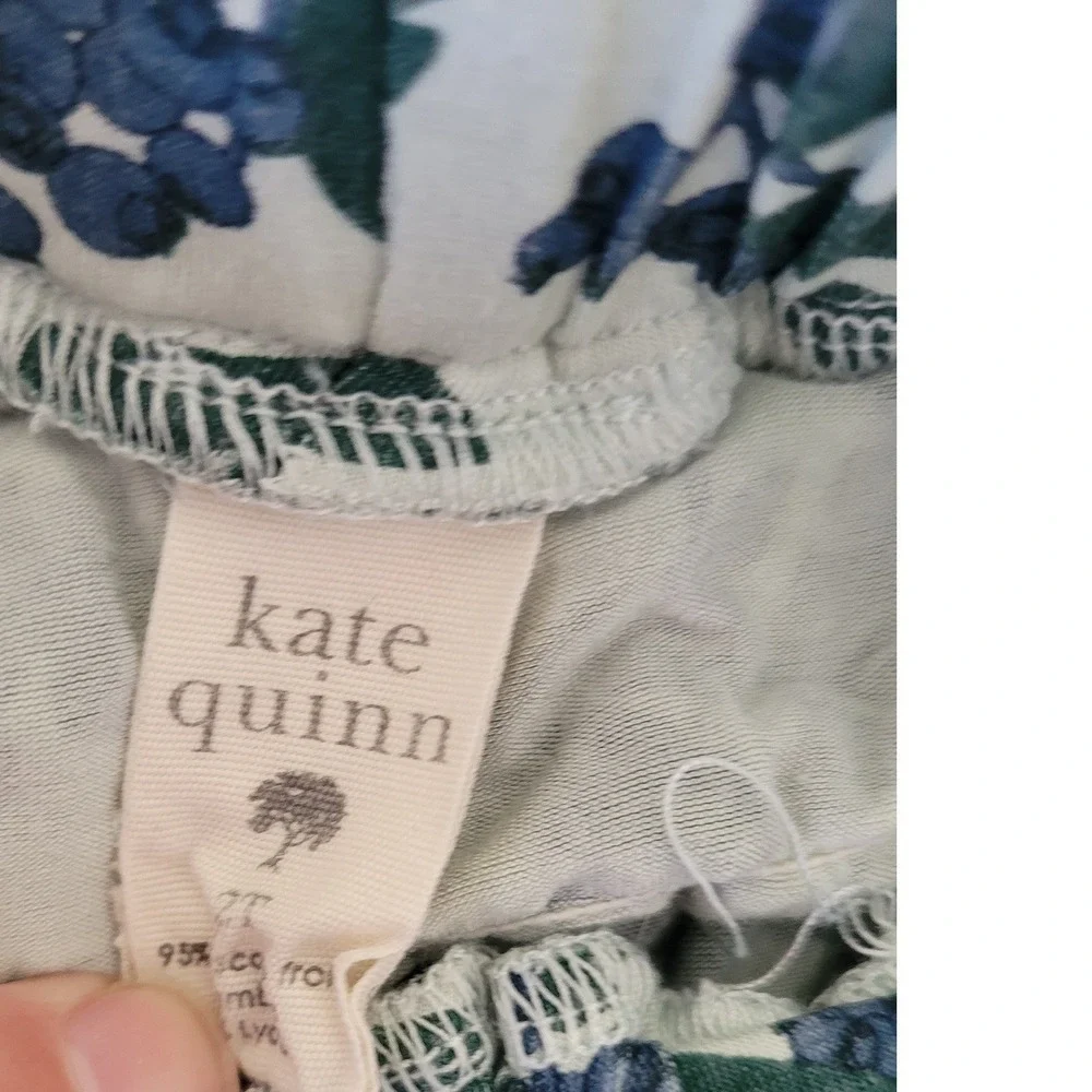 Kate Quinn‎ Blueberry Ruffle Bloomers 2T Bamboo Diaper Cover Blue Green #9